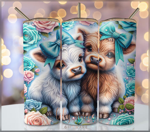 Highland Cows 20oz Skinny Insulated Tumbler