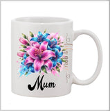 Personalised Lillies Mother's Day Coffee Mug