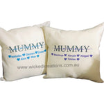 Mum Personalised Linen Cushion Cover