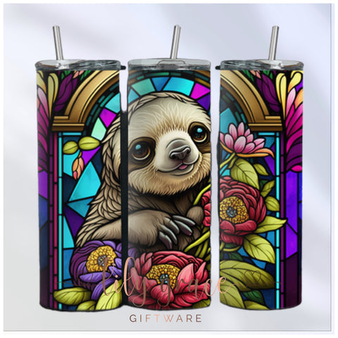 Sloth Stained Glass Insulated Tumbler