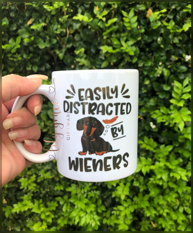 Easily Distracted by Wieners Coffee Mug